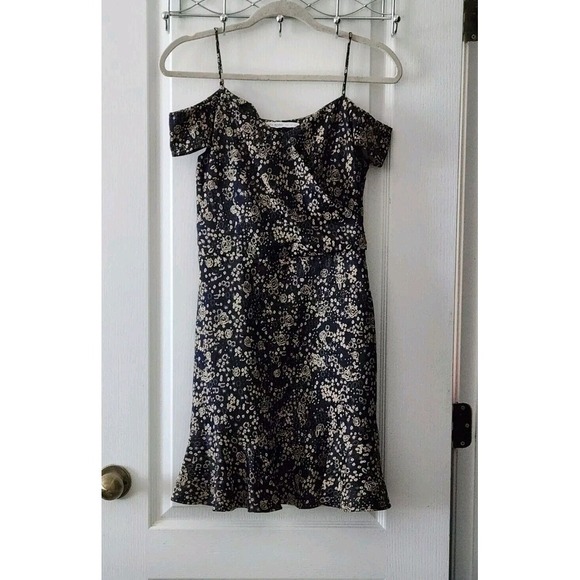 Zara Dresses & Skirts - Zara Dress Womens Floral Off The Shoulder Ruffle Hem Western‎ Size S